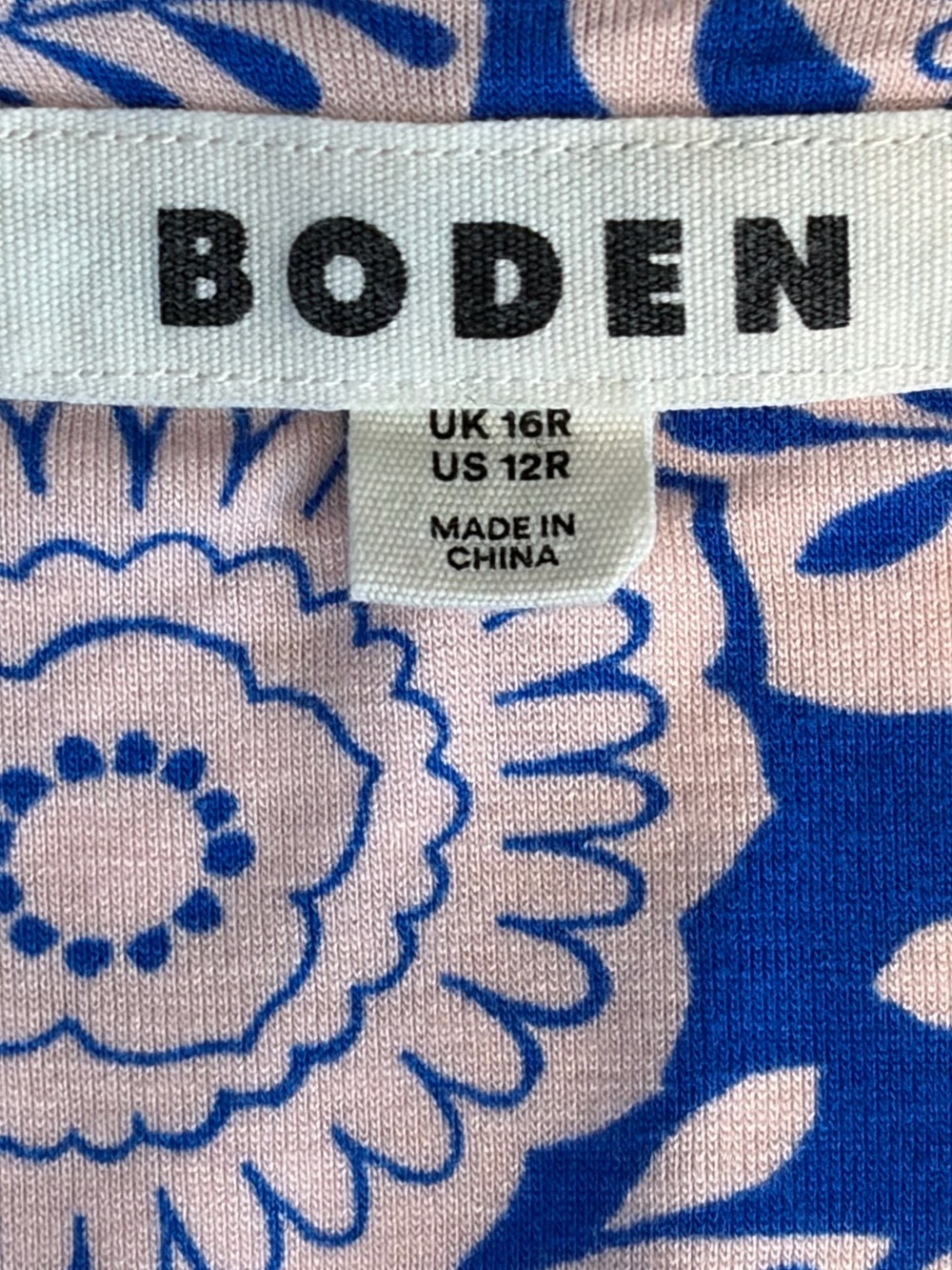 BODEN Kristen Pleated Jersey Maxi Dress Size 12 Floral Blue Enchanting Vines - Picture 9 of 10